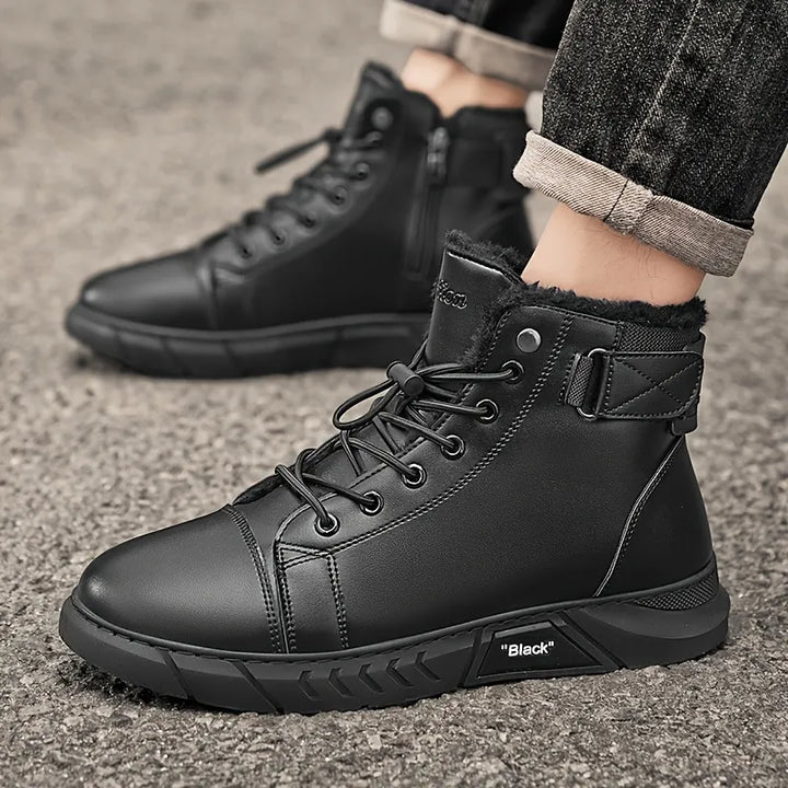 Men’s Leather Fleece-Lined Orthopaedic Chukka Boots