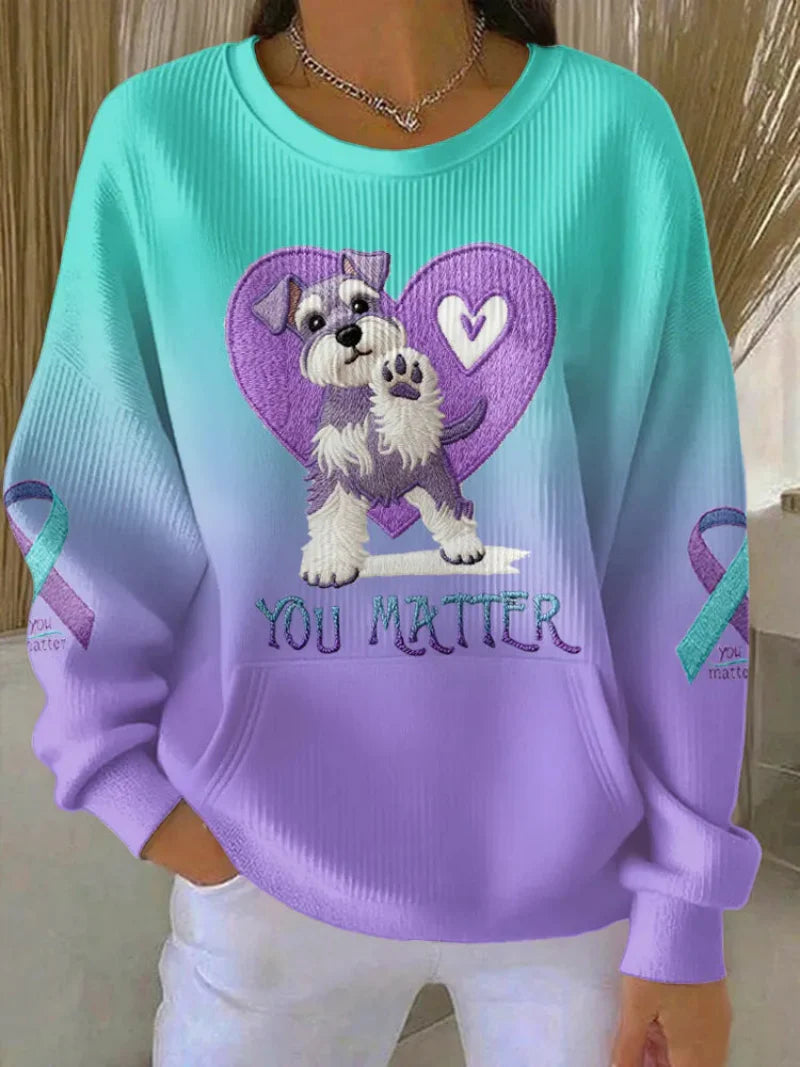 WOMEN'S MENTAL HEALTH SUPPORT CREW NECK SWEATSHIRT