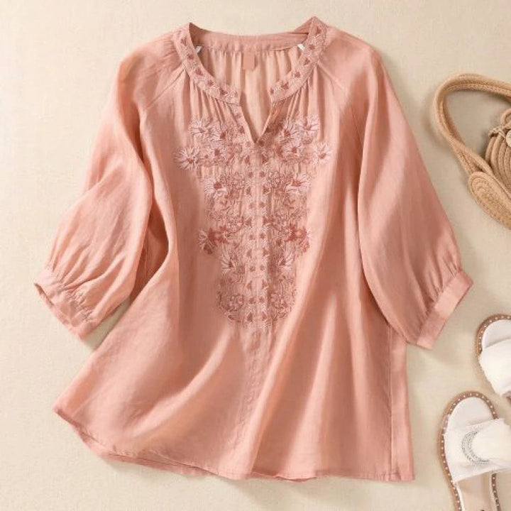 KRISTINE LINEN BLOUSE