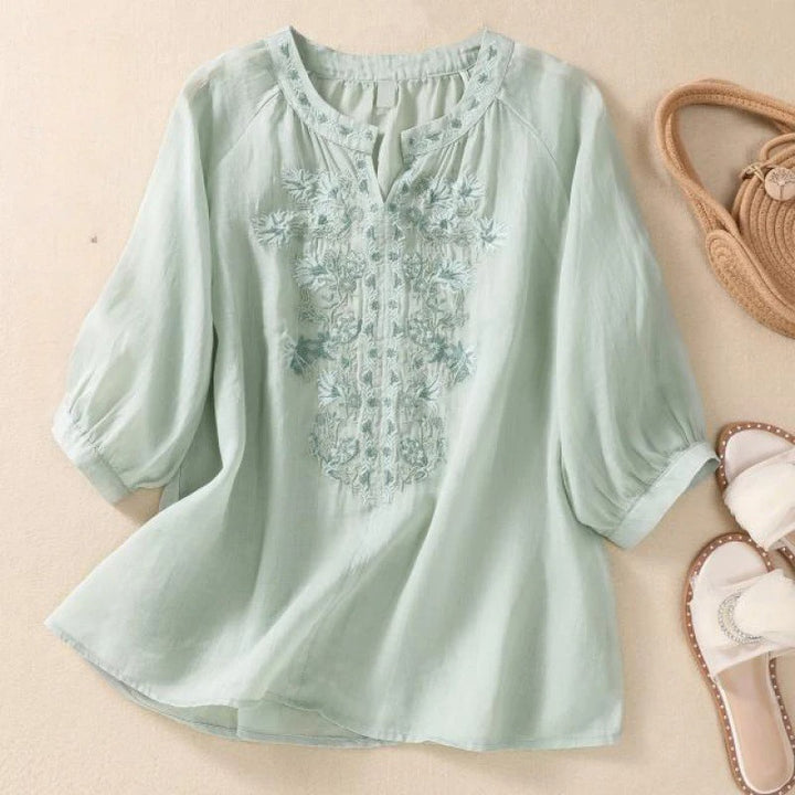 KRISTINE LINEN BLOUSE