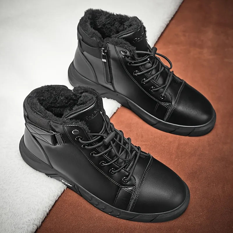 Men’s Leather Fleece-Lined Orthopaedic Chukka Boots