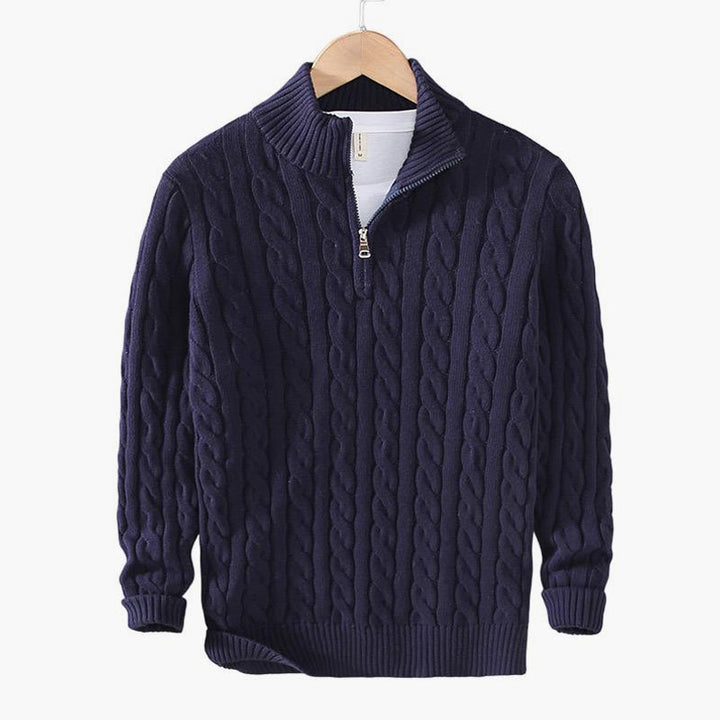 RAY QUARTER-ZIP SWEATER