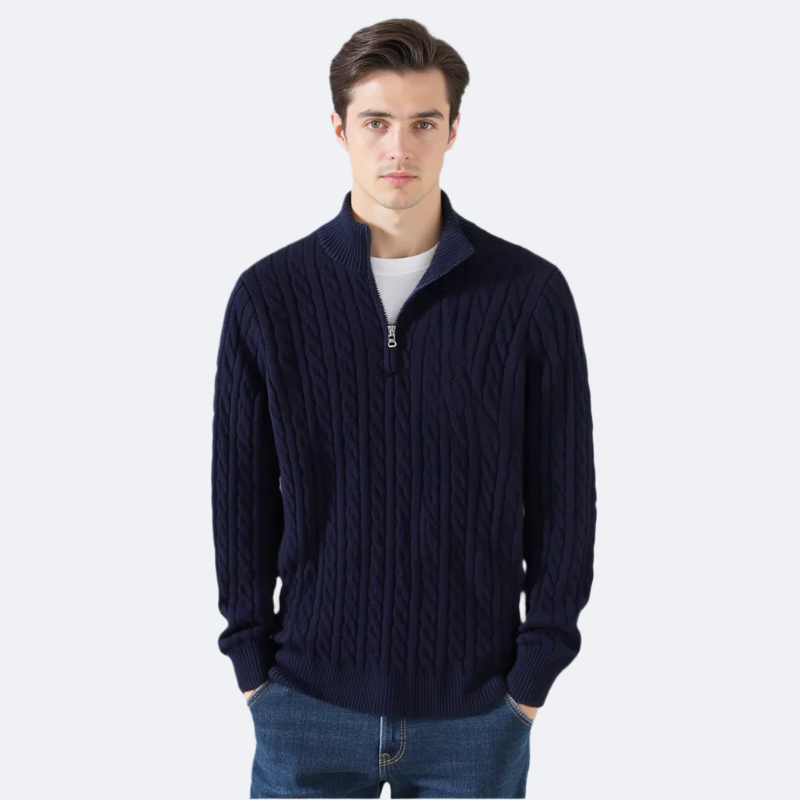 RAY QUARTER-ZIP SWEATER