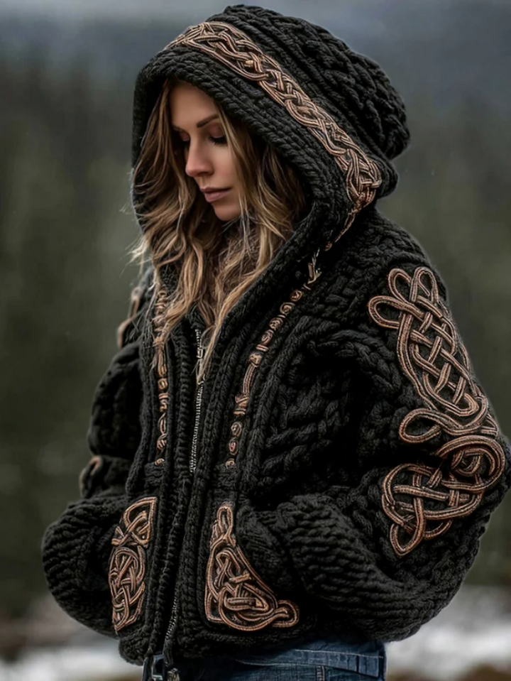 MORGAN | CELTIC KNOT FULL-ZIP JACKET