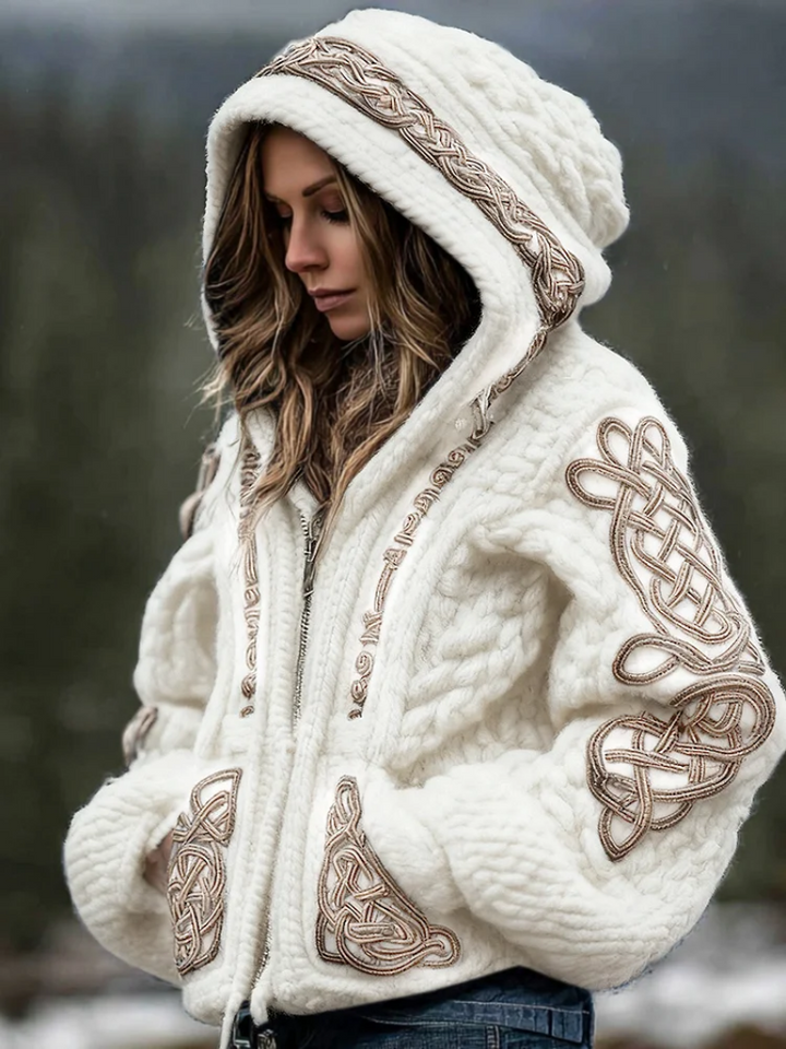 MORGAN | CELTIC KNOT FULL-ZIP JACKET