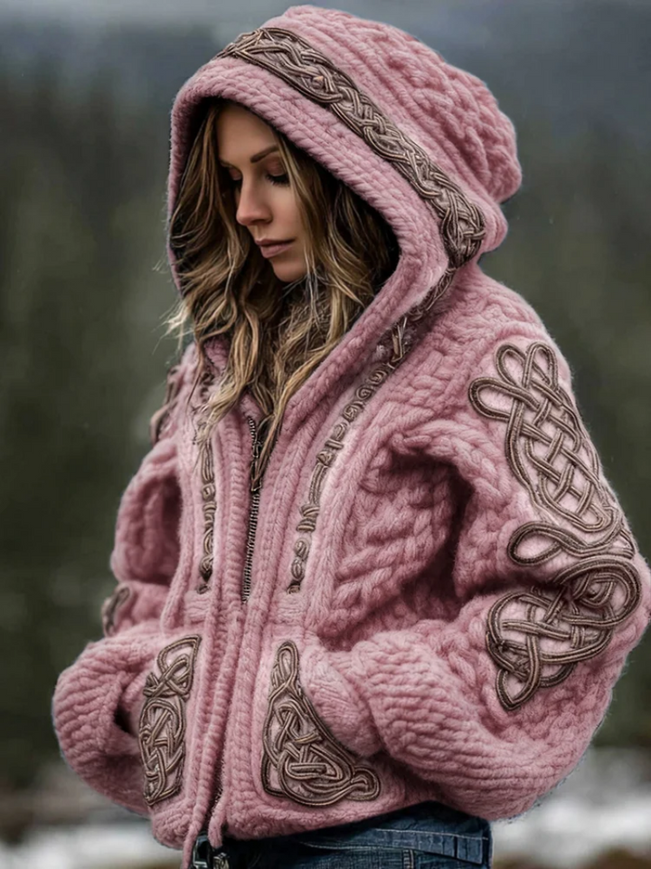 MORGAN | CELTIC KNOT FULL-ZIP JACKET