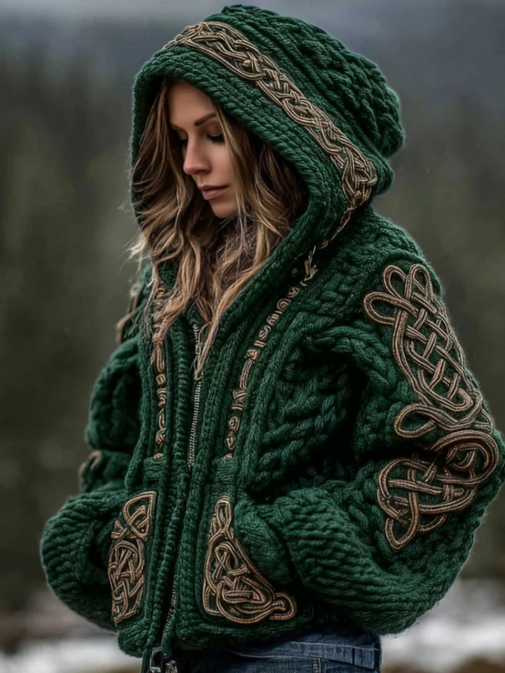 MORGAN | CELTIC KNOT FULL-ZIP JACKET