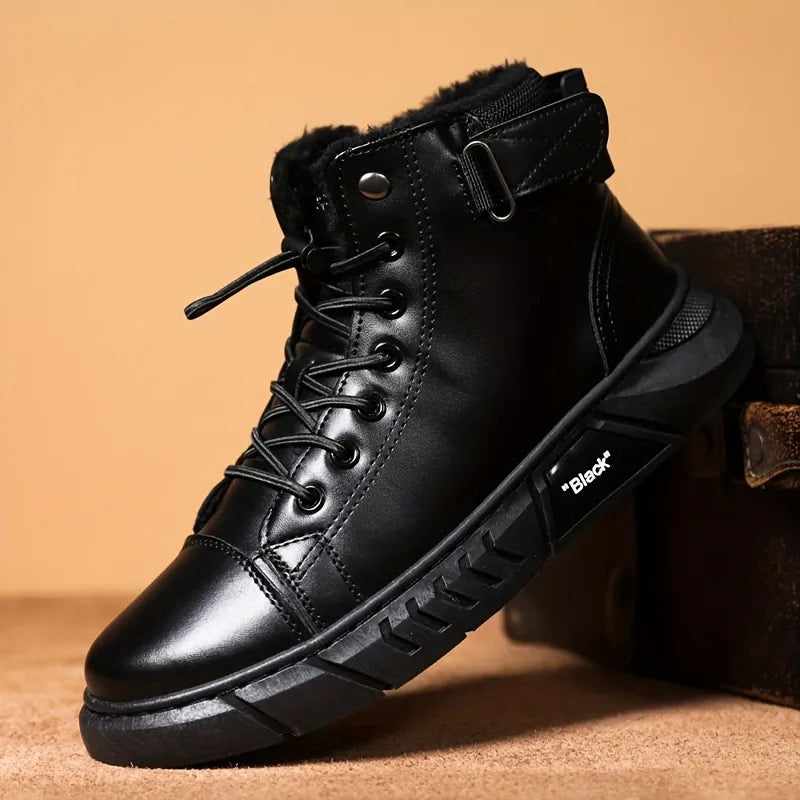 Men’s Leather Fleece-Lined Orthopaedic Chukka Boots