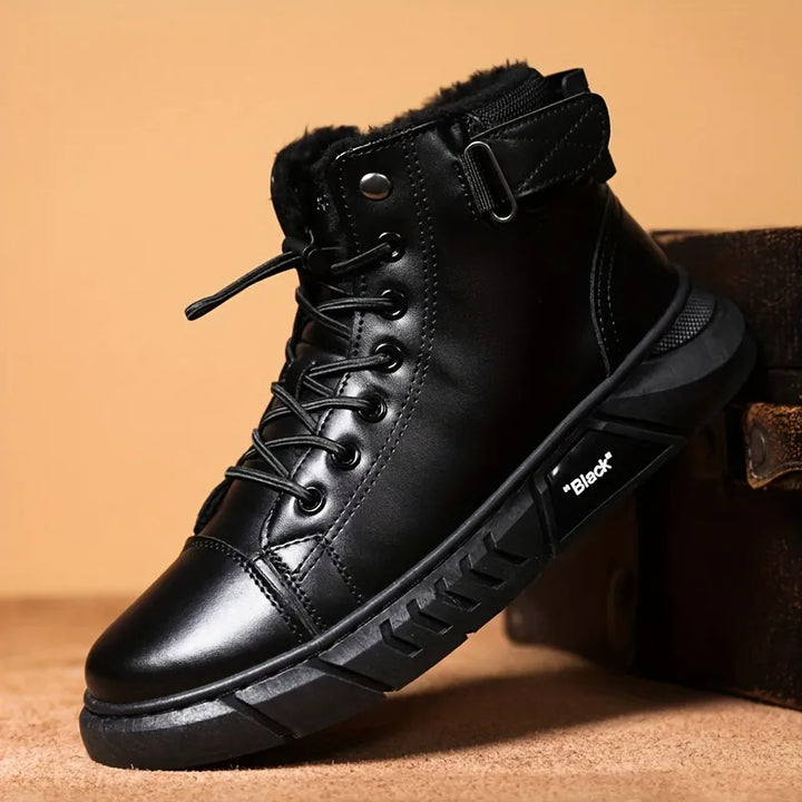 Men’s Leather Fleece-Lined Orthopaedic Chukka Boots