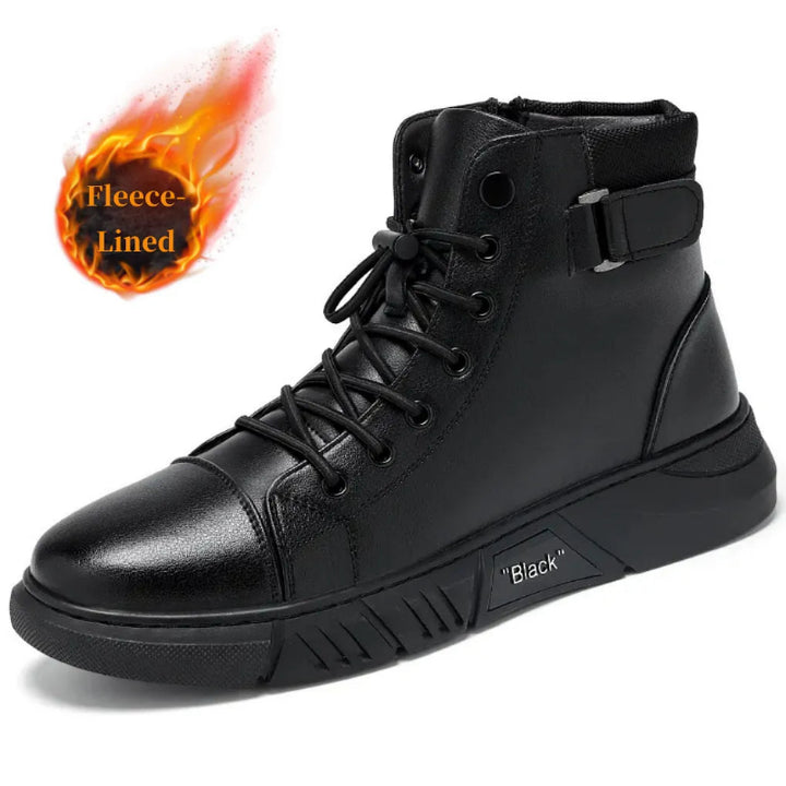 Men’s Leather Fleece-Lined Orthopaedic Chukka Boots