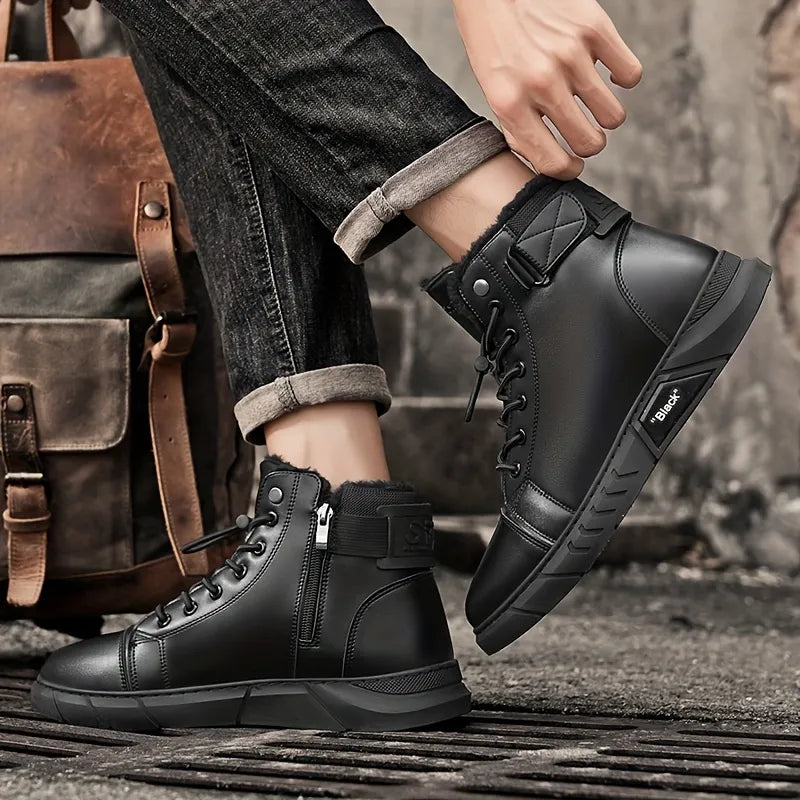 Men’s Leather Fleece-Lined Orthopaedic Chukka Boots
