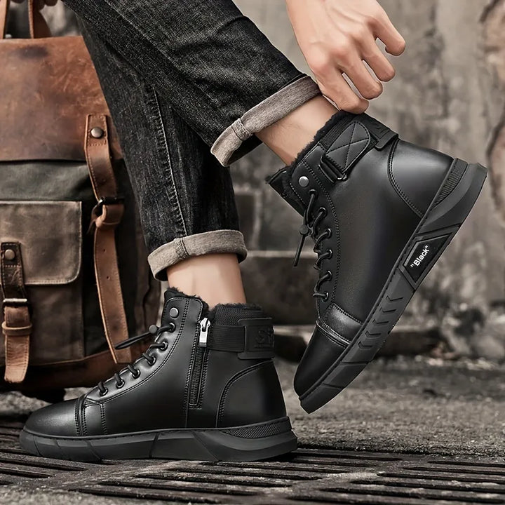 Men’s Leather Fleece-Lined Orthopaedic Chukka Boots