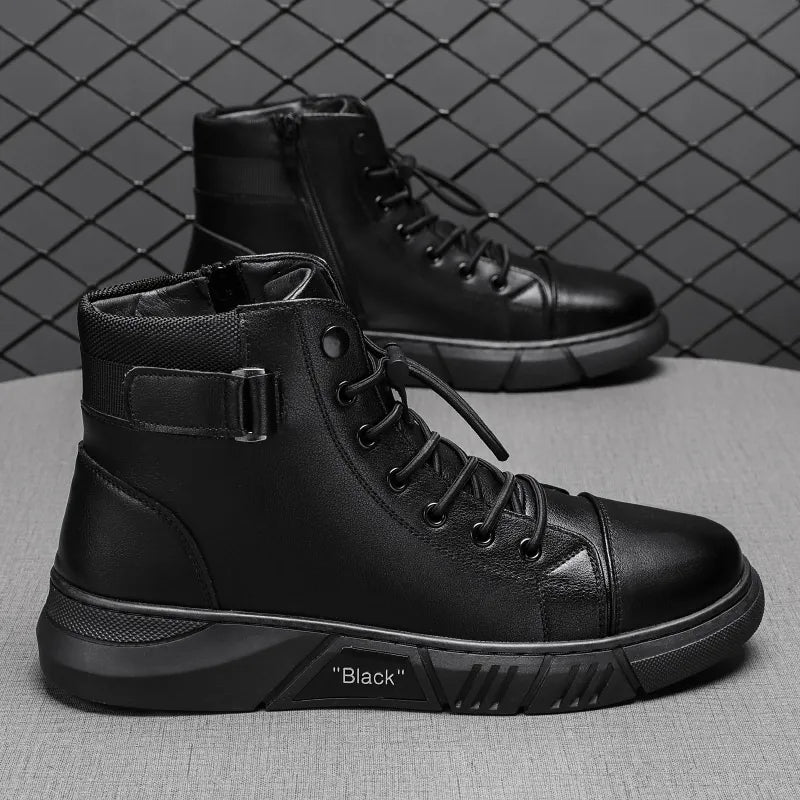 Men’s Leather Fleece-Lined Orthopaedic Chukka Boots