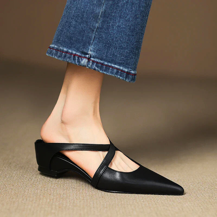 DANIELLA GENUINE LEATHER MULES