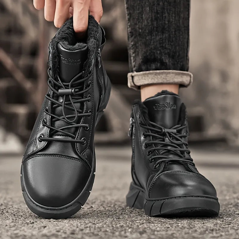 Men’s Leather Fleece-Lined Orthopaedic Chukka Boots