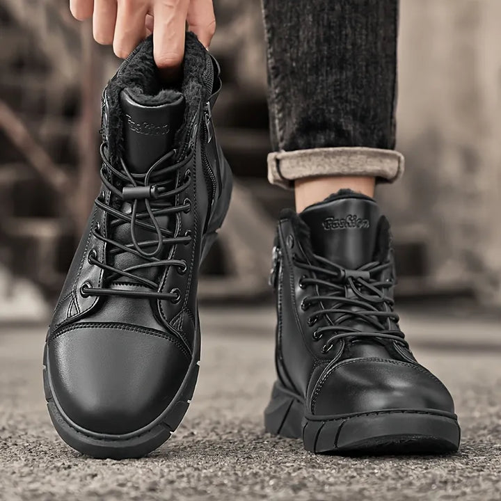 Men’s Leather Fleece-Lined Orthopaedic Chukka Boots