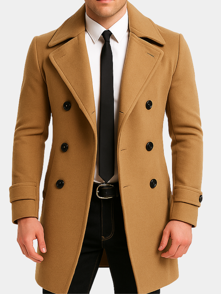 KENNETH REBELS | MEN'S DOUBLE-BREASTED WOOL COAT