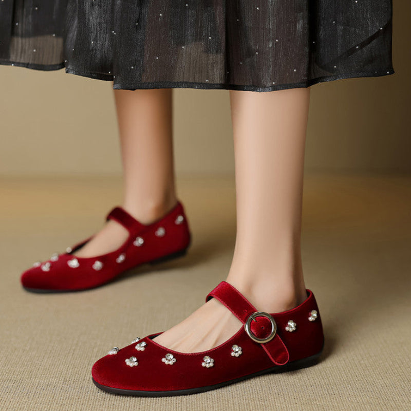 LAUREN VELVET FLATS