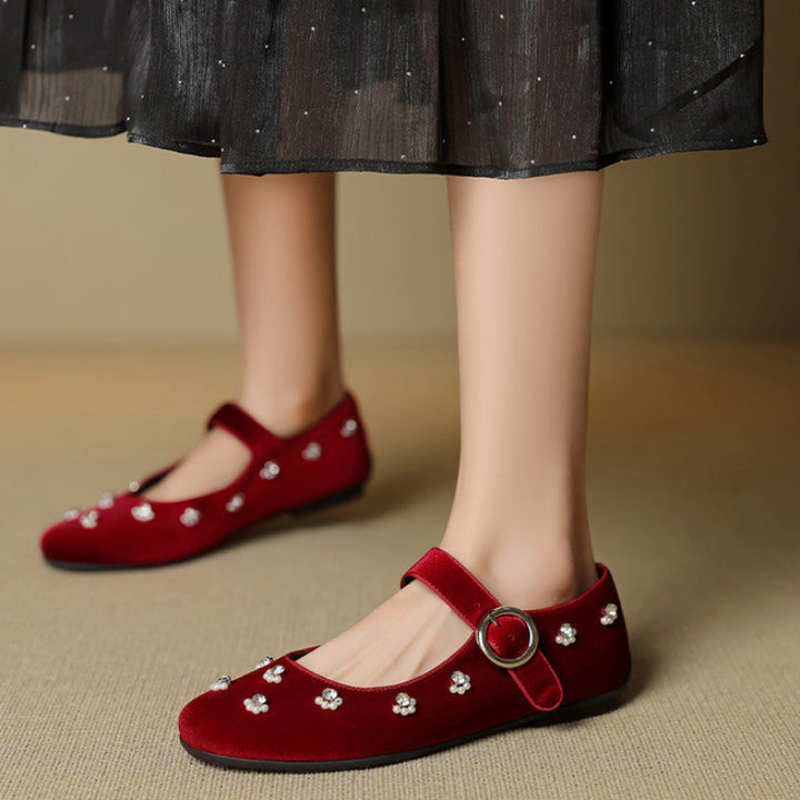 LAUREN VELVET FLATS