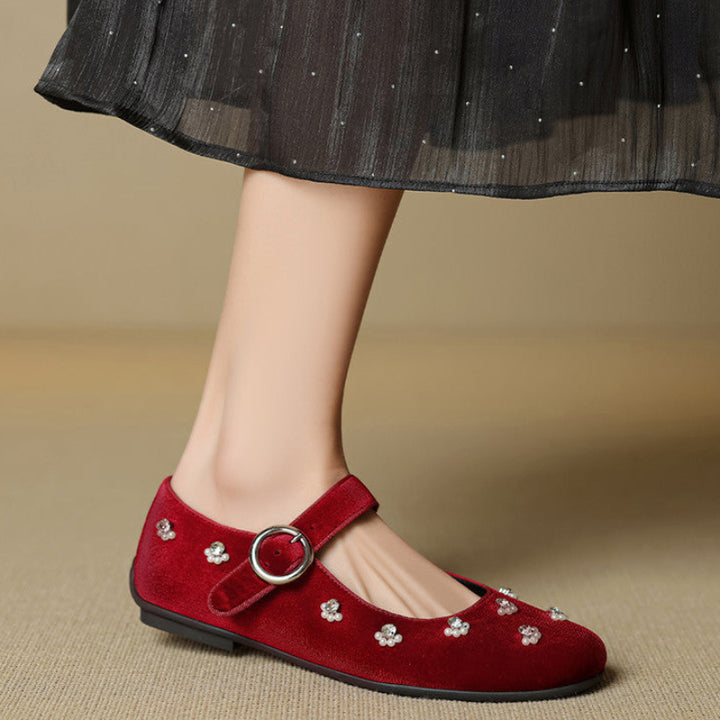 LAUREN VELVET FLATS