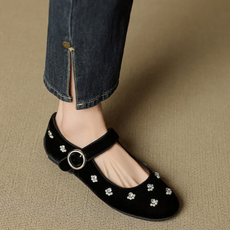 LAUREN VELVET FLATS