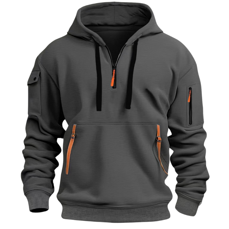 Hugo | Men's Casual Hoodie with Zip Pockets