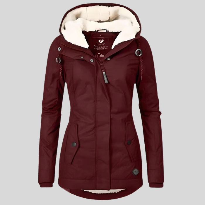 Alienor | Long Jacket with Hood and Lining