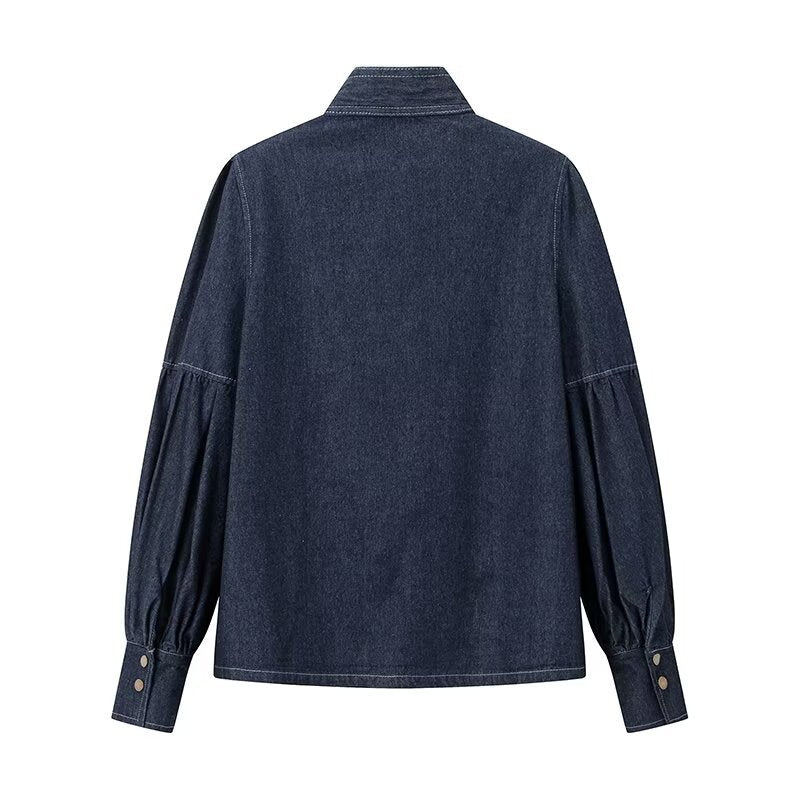 CELESTE DENIM BLOUSE