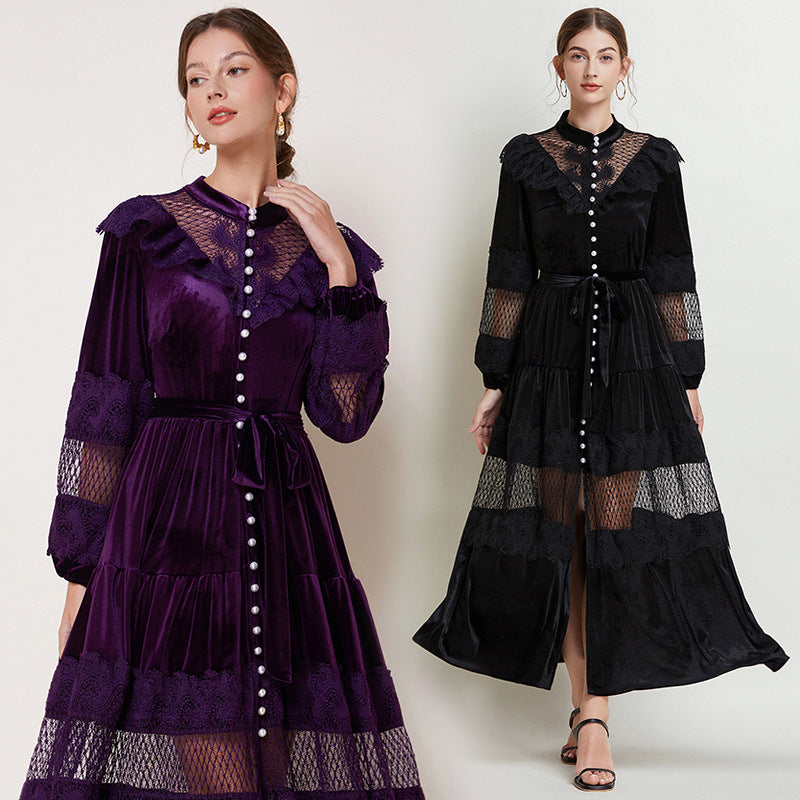 VIOLET LACE DRESS