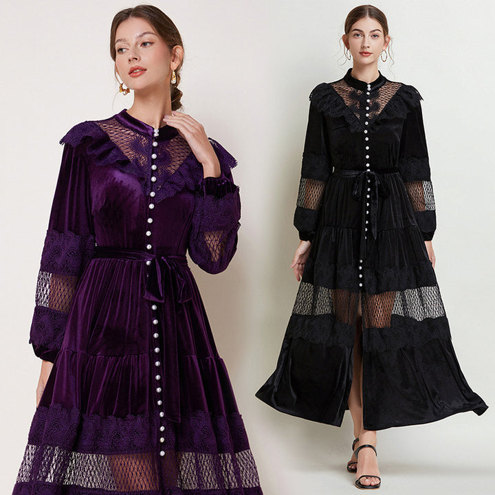 VIOLET LACE DRESS