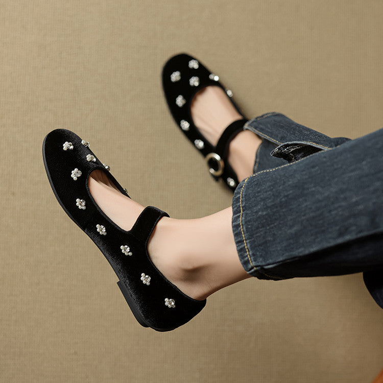 LAUREN VELVET FLATS
