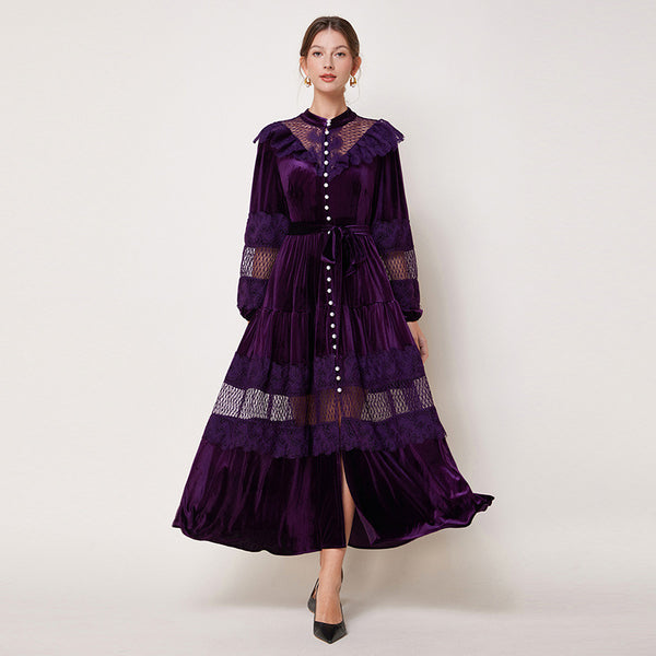 VIOLET LACE DRESS