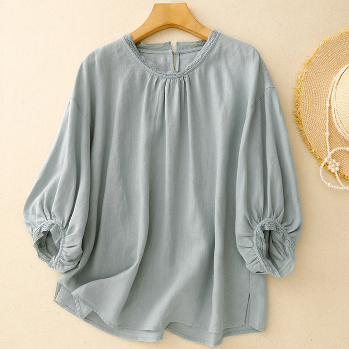 EDNA LINEN BLOUSE