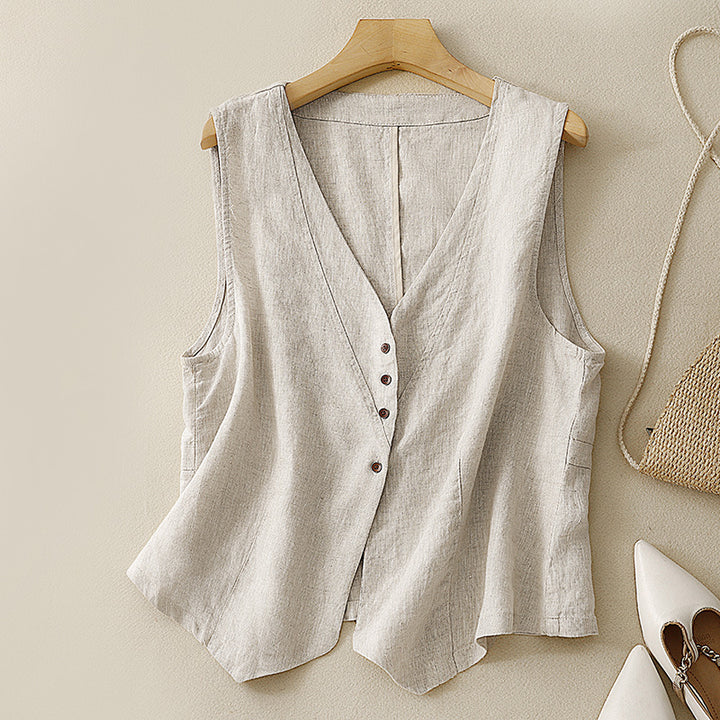 SARAH LINEN VEST