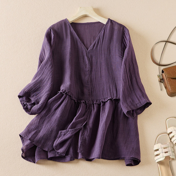 ADELE LINEN BLOUSE