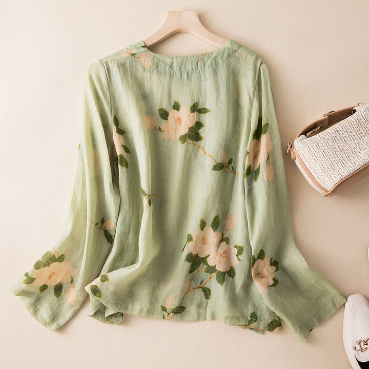 AMERA LINEN BLOUSE