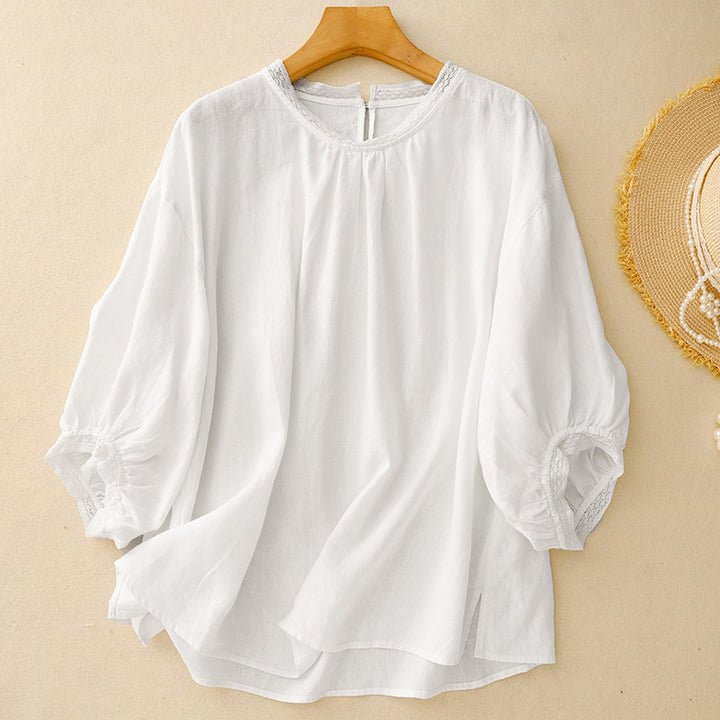 EDNA LINEN BLOUSE