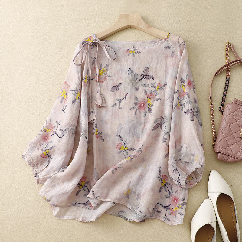 ADDISON LINEN BLOUSE