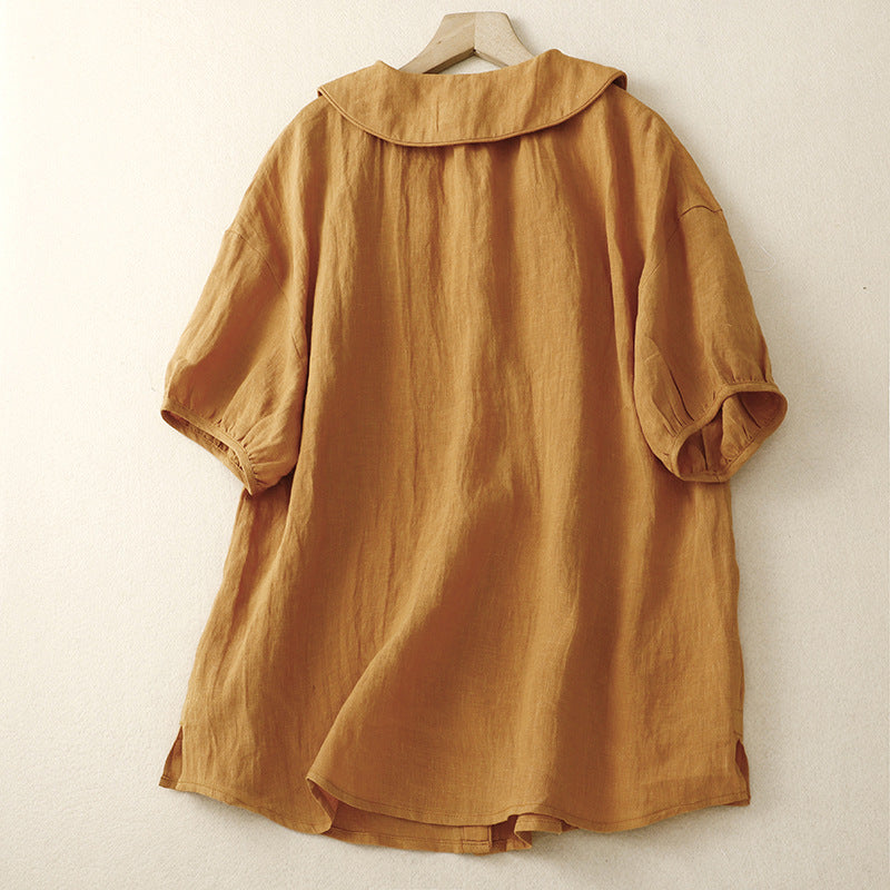 MARIA LINEN BLOUSE