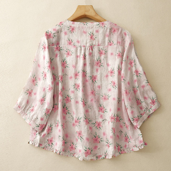 ASHLEY LINEN BLOUSE