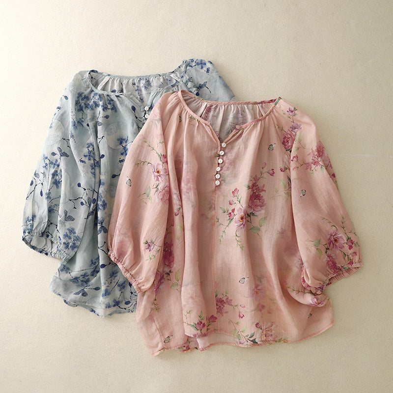 HAZEL LINEN BLOUSE