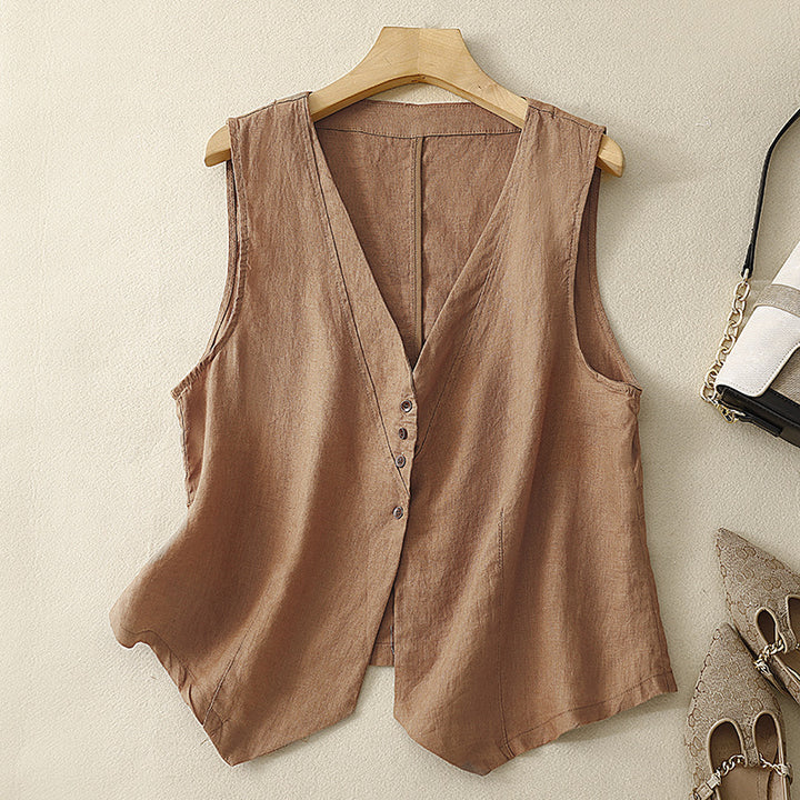 SARAH LINEN VEST