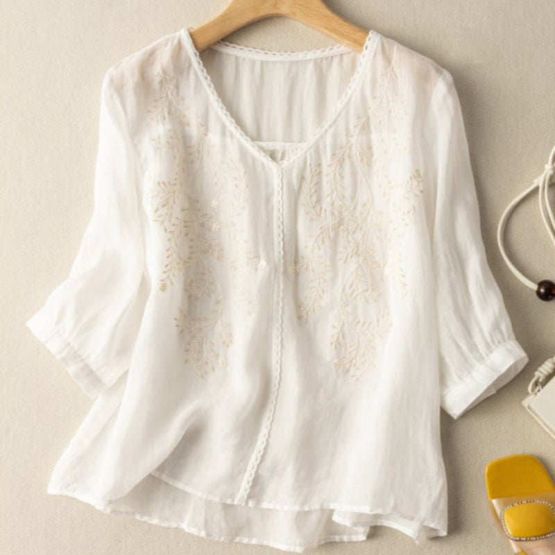 DANIELLE LINEN BLOUSE