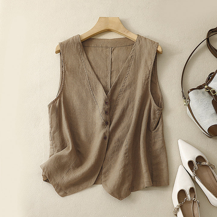 SARAH LINEN VEST