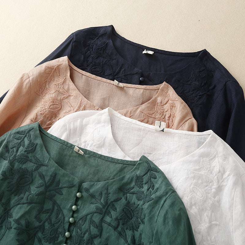 MADDIE LINEN BLOUSE