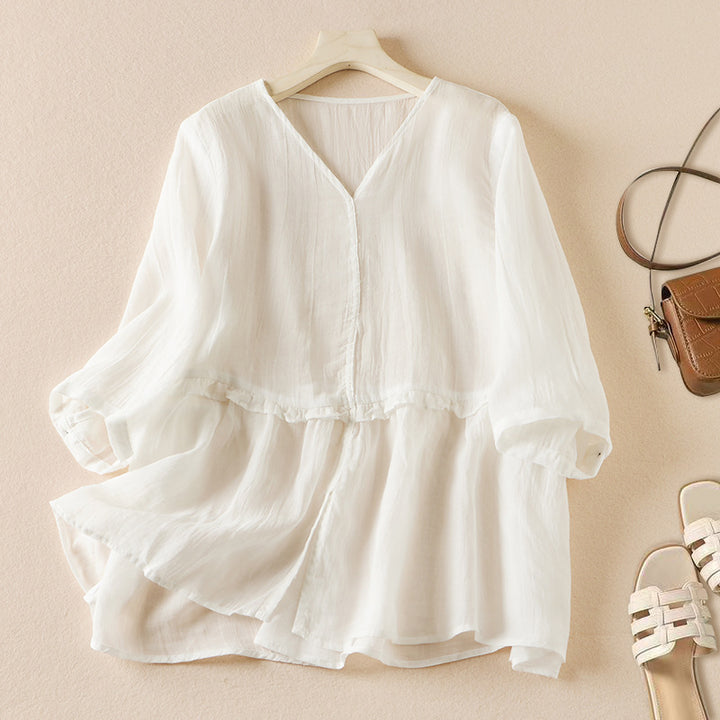 ADELE LINEN BLOUSE