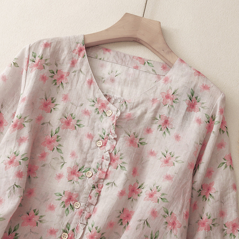 ASHLEY LINEN BLOUSE