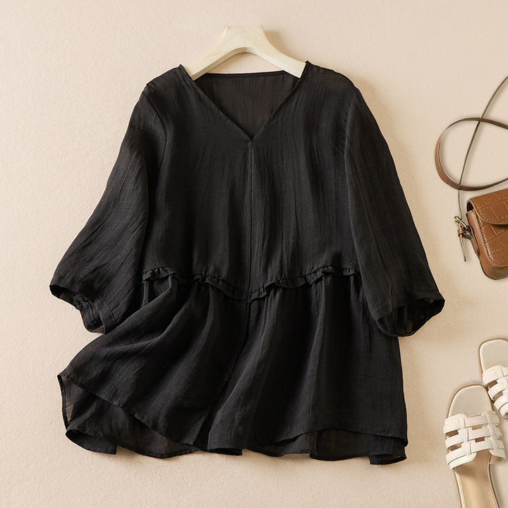 ADELE LINEN BLOUSE