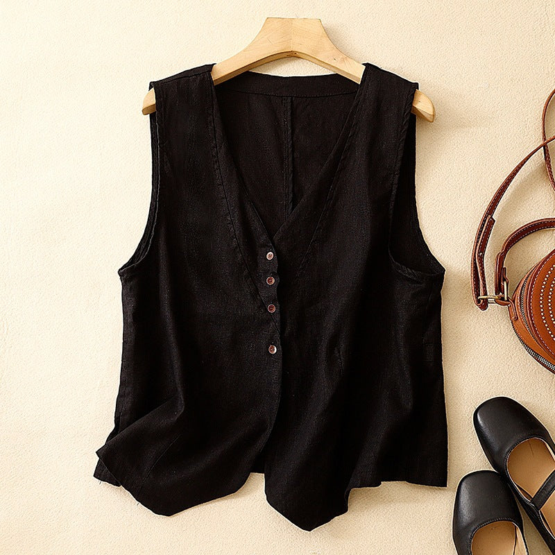 SARAH LINEN VEST