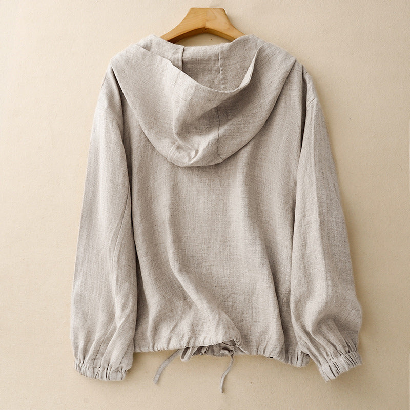 NILI LINEN HOODIE